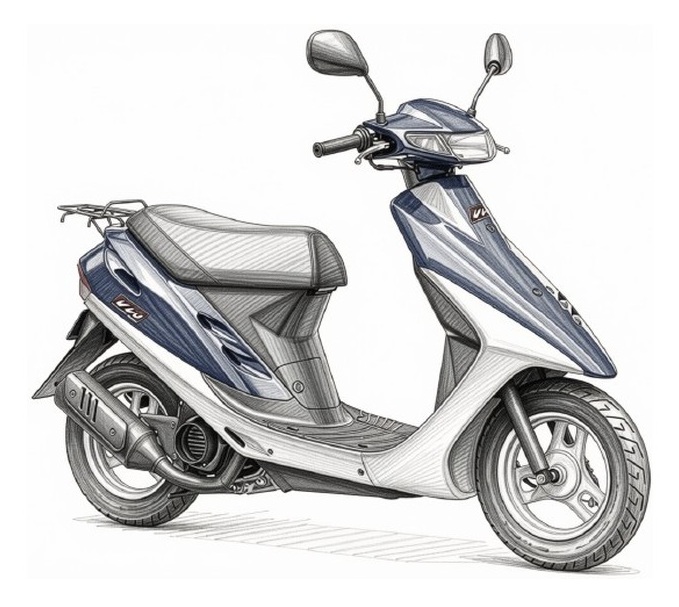 ホンダ スーパーディオAF27の車体全体