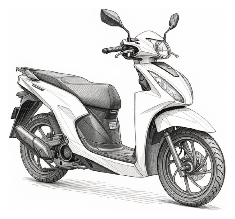 ホンダ Dio110 Liteの車体全体