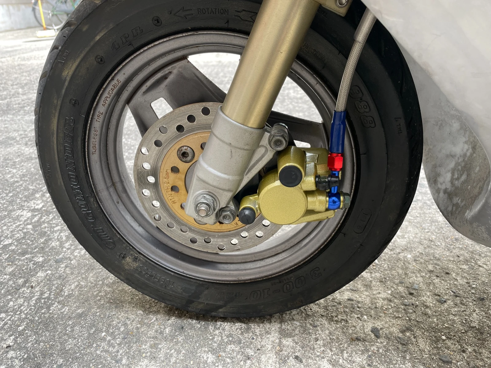 AF27へディスクブレーキと油圧フォークを移植した所有車