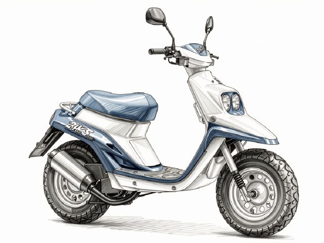 ヤマハ BW’S 50の車体イラスト